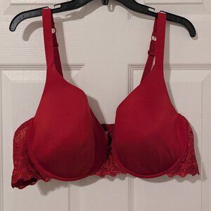 Red molded cup bra size 46DD
